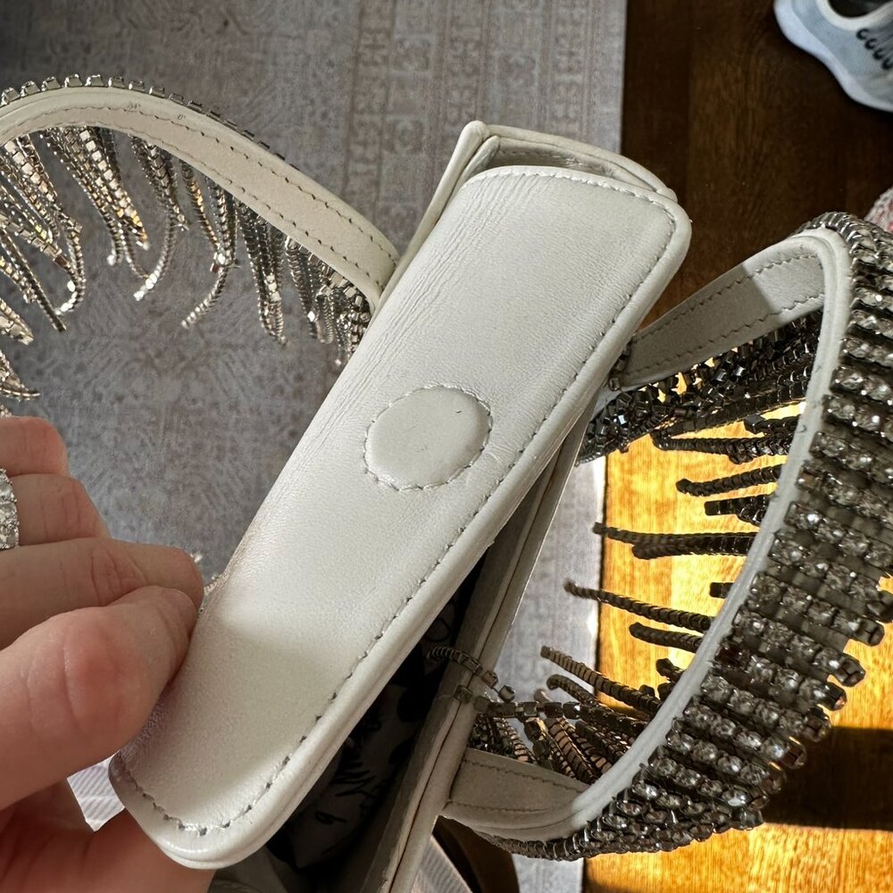 KARA crystal embellished white handle bag - Picture 9 of 14